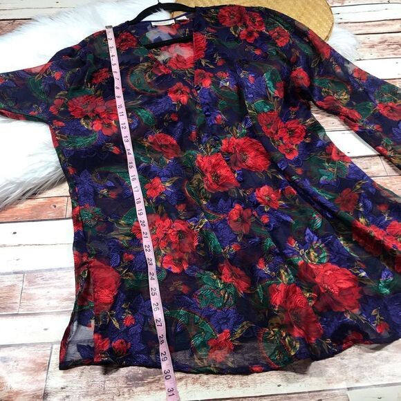 Vintage Victoria’s‎ Secret gold label floral sleep shirt - Picture 3 of 5